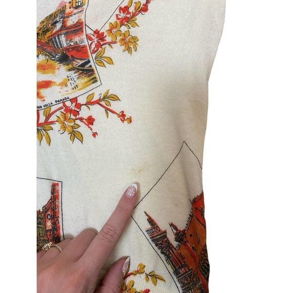 Anthropologie Moth La Dominant Venice Italy Cardigan Postcard Sweater - Picture 6 of 7